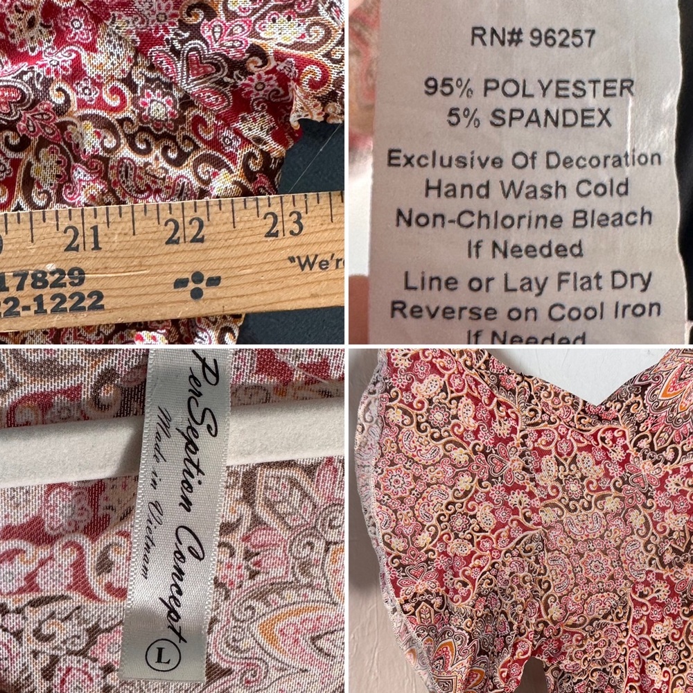 Perception Concept Blouse Boho Tassle Stretch Lar… - image 4